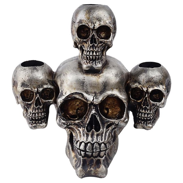 1 adorno de cabeza de calavera para decoraciones de Halloween.