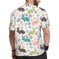 thumbnail image 2 of Wukai Easter Rabbit Print Men's Short-Sleeved Mesh T-Shirt,Quick-Dry Short Sleeve Workout T-Shirt-6X-Large, 2 of 8