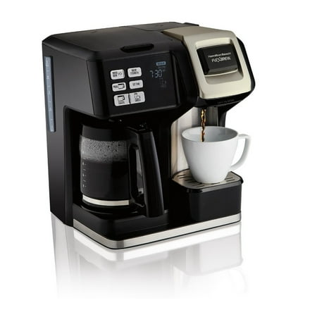 Hamilton Beach 49950C 2-Way Single Serve Coffee Maker with Brew Basket (Black)