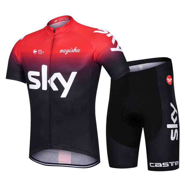 Men's Cycling Jersey Set Men Short Sleeve Compression Bike Shorts Gel Padded Biking Clothing