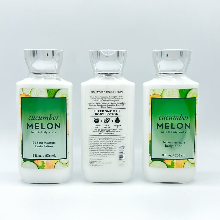 Bath & Body Works Cucumber Melon 8oz Body Lotion Pack of 3