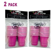 Chloe Cup; 2 Packs: 20ct 2oz Mini Cups - Pink