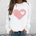 thumbnail image 1 of Qertyioot Chandail en Molleton de la Saint-Valentin pour Femmes, Hiver Col Rond Manches Longues Hauts Blouse Imprimée Régulière, 1 of 4