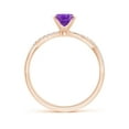 thumbnail image 2 of ANGARA Natural 1.15 Ct. Amethyst with Diamond Infinity Ring in 14K Rose Gold for Women (Ring Size: 4), 2 of 9