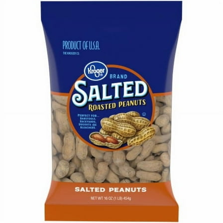 KR Salted Roasted In-Shell Peanuts 16 oz.
