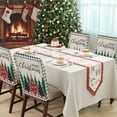 thumbnail image 4 of Merry Christmas Chair Covers Set of 6 Christmas Tree Winter Snowflake Retro Plaid Chair Back Covers Stretch Removable Washable Slipcovers Protector for Dining Room Kitchen Party Decor, 4 of 5