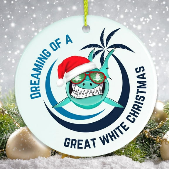 I’m Dreaming of a Great White Christmas Shark Ornament