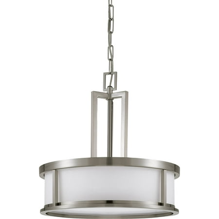 

Pendants 4 Light With Brushed Nickel Finish Metal Medium Base 17 inch 400 Watts