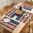 thumbnail image 5 of Independence Day Placemats Set of 1, U. S. Flag Themed Shabby Chic Retro Wood Grain Non-Slip Place Mats Washable Table Mats for Kitchen Dining Table Decorations Indoor/Outdoor, 5 of 9
