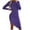 Purple, variant on Long Dress for Women Round Neck Backless Long Sleeve Solid Mini Dress Underlay Dress Long Dress for Women Summer