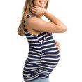 thumbnail image 4 of New Year Pregnant Clothes Clearances Deals Pregnant Women Clothes Short Sleeve Maternity T-shirt Striped Nursing Top, 4 of 7