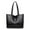 Black, variant on Women's Large Capacity Tote Bag Single Shoulder Handbag Soft Leather Bag