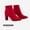RED, variant on Women's Fashion Chunky High Heel Ankle Booties Party Dress Shoes SIANNA-1 BLACK/PU Size 7.5