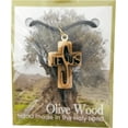 thumbnail image 2 of Olive Wood 3D Jesus Cross Necklace, 2 of 3