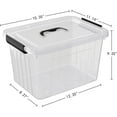 thumbnail image 3 of Cand 20 quart clear latching tote, 4 packs plastic storage boxes for organising, 3 of 7