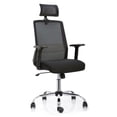 thumbnail image 2 of Silla Oficina Ergonómica Reclinable con Cabecero Negro Cuba Alta, 2 of 4
