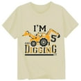 thumbnail image 3 of WOYY Toddler Girls Short Sleeve T Shirt Excavator Print Round Neck T-Shirt, Sizes 1-2T, 3 of 3