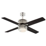 Westinghouse 7221100 48 in. Brushed Nickel Indoor Ceiling Fan with Reversible Blades Wengue & Graphite, Opal Frosted Glass