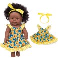 thumbnail image 2 of XWSHYW Juguetes para Niños Juguete Negro Rizado Lindo Del Bebé Del Vinilo de Los 35Cm Del Bebé Negro Negro, 2 of 3