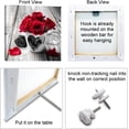 thumbnail image 2 of 4PC Red Rose Canvas Wall Art Framed Black and White Abstract Rose Wall Decor Decorations Flower Picture Romantic Couple Painting Print Posters Artwork Living Room Bedroom Kitchen Home Decor, 2 of 5
