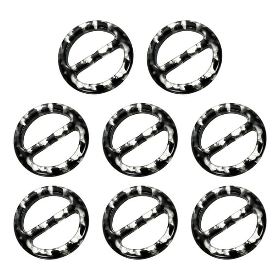 8 Pack Uxcell T-shirt Clips, 35mm(1-3/16") Round Resin Silk Scarf Ring Clip Clothes Knotting Buckle Ring for Women Scarf, Light Brown