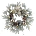 thumbnail image 4 of Corona navideña artificial con ramas de vid doradas, adornos navideños para colgar en la pared frontal, para uso interior y exterior, 4 of 6