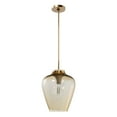 thumbnail image 2 of Hunter - Vidria 1-light Alturas Gold, Medium Size Pendant Light, Dimmable, Formal Style, Bell Shaped, for Bedrooms, Dining, Living Rooms - 45236, 2 of 7