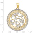 thumbnail image 3 of Pendentif en Filigrane Taille Diamant Rhodié en Or Jaune 14K, 3 of 3
