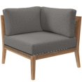 thumbnail image 4 of Lounge Sofa, Grey Gray Natural, Teak Wood, Outdoor Patio Balcony Cafe Bistro Garden Hospitality Restaurant, Modern Contemporary HB34448, 4 of 11