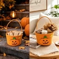 thumbnail image 5 of Under 5 Gifts for Kids!Halloween Candy Basket Reversible Fabric 7.9x5.5 in Double Sided & Sturdy for Trick or Treat Party Snack Gift Decor Halloween Decor by MPOISVA, 5 of 8