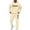 Beige, variant on Men's Tracksuits 2 Piece Set Letter Graphic Relaxed Fit Hoodie Sweatshirt and Joggers Sweatpants Sets Comfortable Pullover Suit with Pocket Beige L