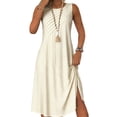 thumbnail image 3 of Rvasteizo Striped Print Casual Dresses for Women Round Neck Sleeveless Patchwork Thin Summer Casual Outfit, 3 of 5