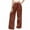 Wine, variant on ZyeKqe Wide Leg Pants for Women Drawstring High Waisted Casual Loose Fitted Lounge Pants Solid Color Pajamas Pants