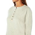 thumbnail image 2 of GAP Women's Long Sleeve Henley French Terry Sweatshirt (Heather Grey, M), 2 of 4
