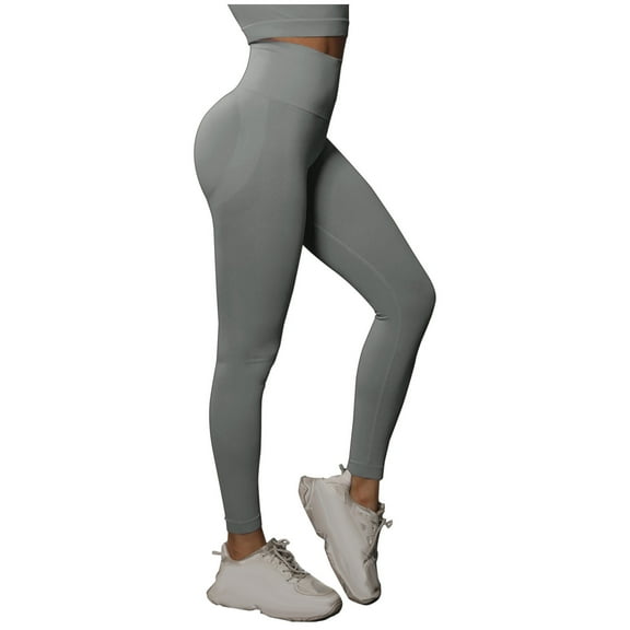Lovskoo 2024 Women's Yoga Leggings Loose High Waist Wide Leg Pants Workout Out Casual Trousers Gym Pants Gray-S