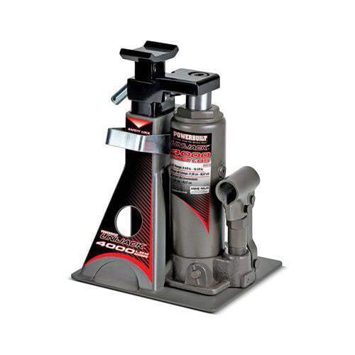 Powerbuilt 640912 All-In-One 3-Ton Bottle Jack with Jack Stand for sale online 
