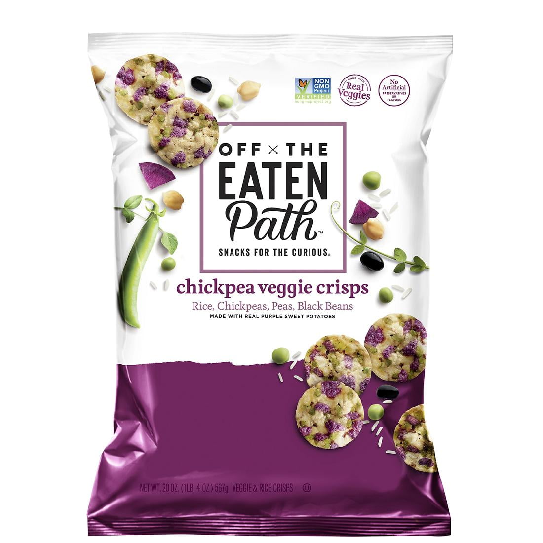 Off The Eaten Path Chickpea Veggie Crisps, 20 oz.