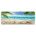 thumbnail image 5 of Beach Bathroom Rug Mat, Beach Starfish Bathroom Rugs Set, Tropical Paradise Beach Blue Sky Palm Tree Non-Slip Bath Carpet Summer Tropical Beach Seaside Island Blue Sea Tub and Shower Mat(19"X31"), 5 of 5