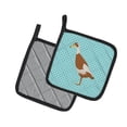 thumbnail image 2 of Caroline's Treasures Indian Runner Duck Blue Check Pair of Pot Holders, 2 of 3