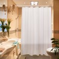 thumbnail image 5 of Utopia Alley Adjustable 40-Inch Shower Curtain Tension Rod - Rust-Proof Aluminum with PVC End Cap, No Drill Installation - Extendable, Retractable, Wall-to-Wall - Easy to Hang, White Finish, 5 of 7