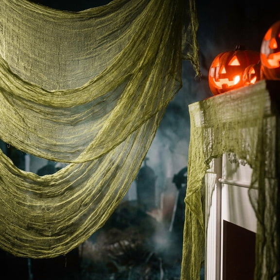 Ebaokuup 197" x 85" Large Halloween Green Creepy Cloth, Spooky Gauze Decoration