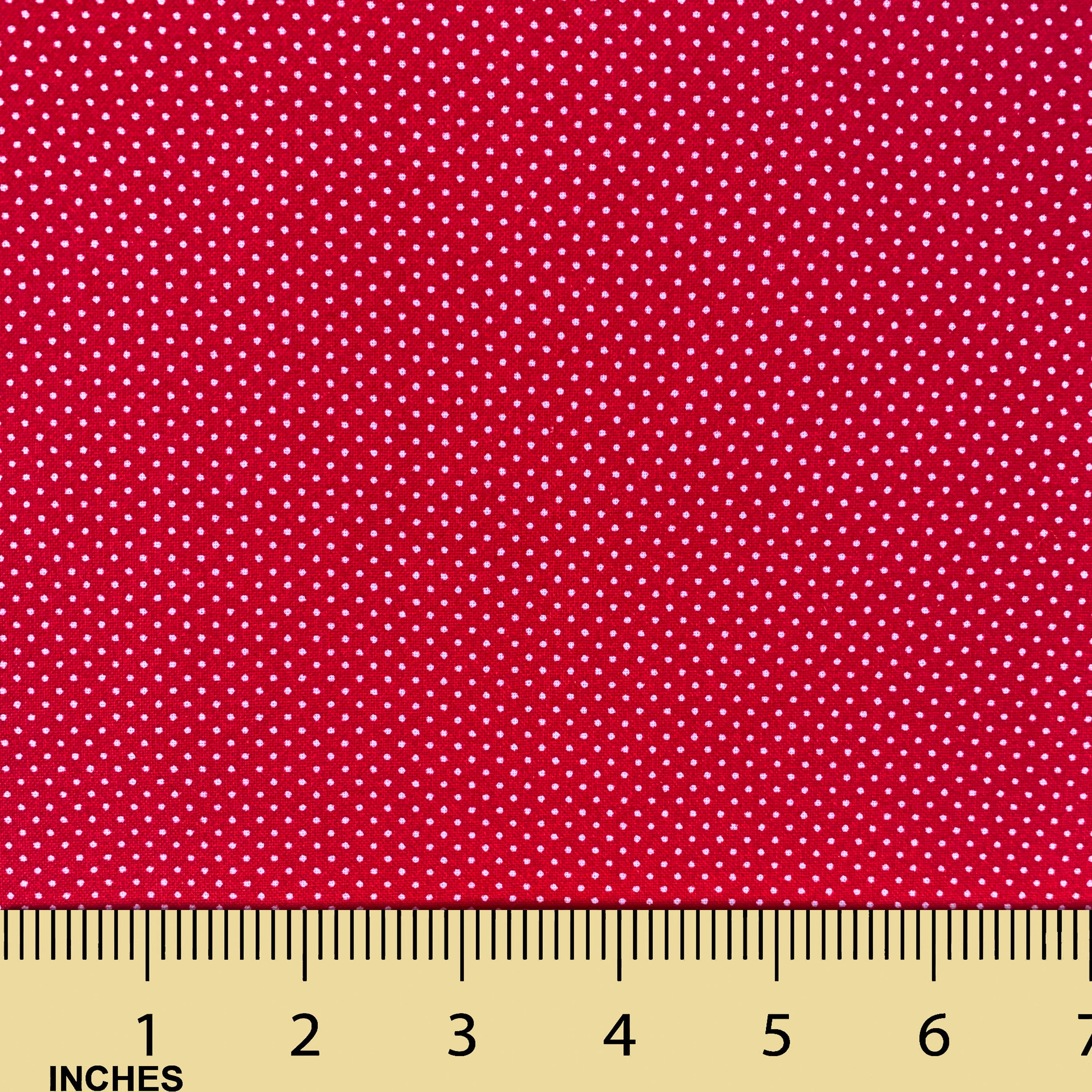 Waverly Inspirations 44" (3 Yards Cut) 100% Cotton Print Quilting Fabric, Red and White Pindots