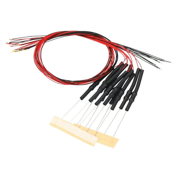 Uxcell 12-18V 0402 Pre Wired LED, 20Pcs 7.8"L Light Emitting Diodes, Warm White