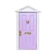 thumbnail image 1 of Mini casa puerta pequeña maravillosa mini puertas de madera Modelos de muebles de madera en miniatura para escena de bricolaje muñecas de muñecas Muebles de casa artesanía púrpura 1 set Monstrate FN001811-05, 1 of 5