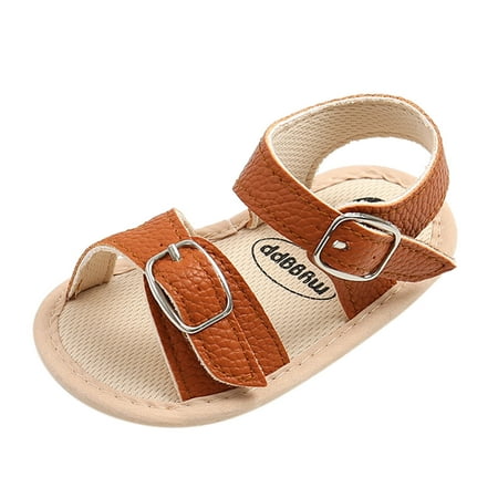 

Kids Soft Non-Slip Walking Sandals Shoes Sole Rubber Summer Flat Shoes