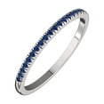thumbnail image 4 of Belinda Jewelz Solid Sterling Silver Delicate Band Ring with 19 Blue-sapphire Cubic Zirconia Gemstones for Women, 4 of 4
