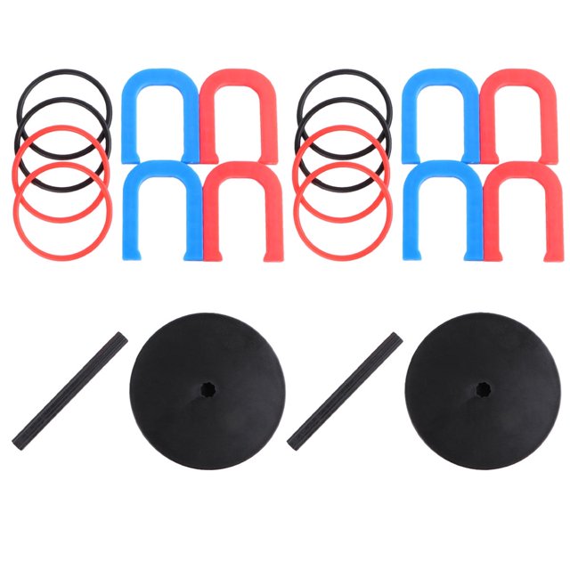Zonh 2 Kit/18 piezas de anillos de lanzamiento circulares de herraduras, juego de lanzamiento de anillos de plástico multifuncional, suministros para niños, juguetes educativos para el hogar,