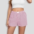 thumbnail image 2 of Womens Lightweight Shorts Wide Leg Checkered High Waist Loose Casual Comfortable Beach Vacation Shorts, 2 of 7