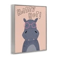 thumbnail image 2 of Stupell Industries Eclectic Hippity Hop Hippo Gray Framed Giclee Art, 24 x 30, by Rachel Nieman, 2 of 8
