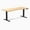 Bamboo / Matte Black, variant on Desky Dual Ergo Edge Sit Stand Desk - Bamboo / 60 X 30 Inches / Space Gray